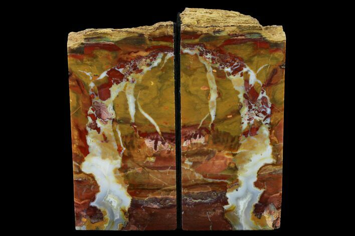 Tall, Red And Yellow Jasper Bookends - Marston Ranch, Oregon #166072